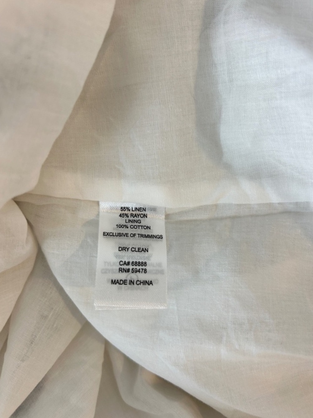Caroline Constas White Linen Skirt with Embroidery - Picture 7 of 7